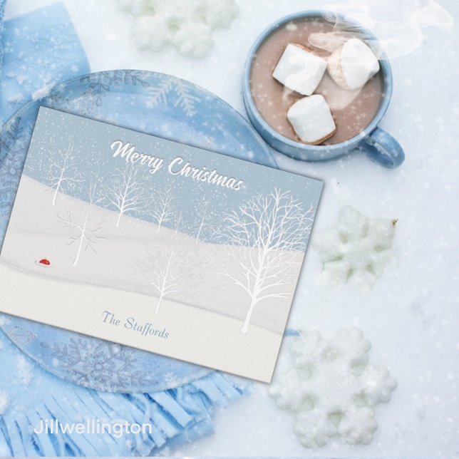 Bezaubernde Weihnachtskarte für den Wald Feiertagskarte (Von Creator hochgeladen)