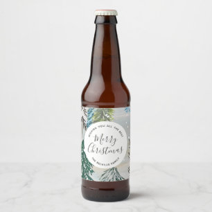 Bezaubernde Weihnachtskletter Bierflaschenetikett