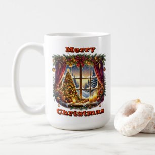 Bezaubernde Weihnachtswaldlandschaft Kaffeetasse