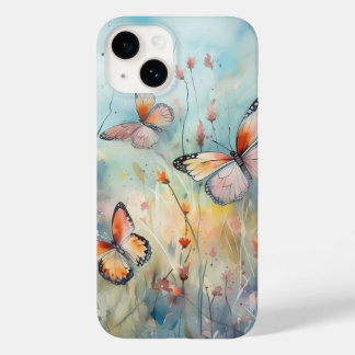 Bezaubernde Whimsical Butterflies Meadow Phone Cas Case-Mate iPhone 14 Hülle