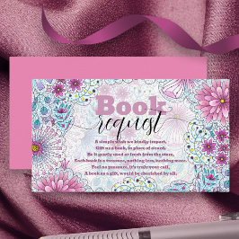 Bezaubernde Wiese-Blume Kinderdusche Buchanfrage Begleitkarte