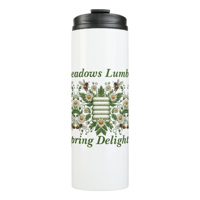 Bezaubernde Wiesen Lumbar Frühjahr Delight Pillow  Thermosbecher (Vorderseite)