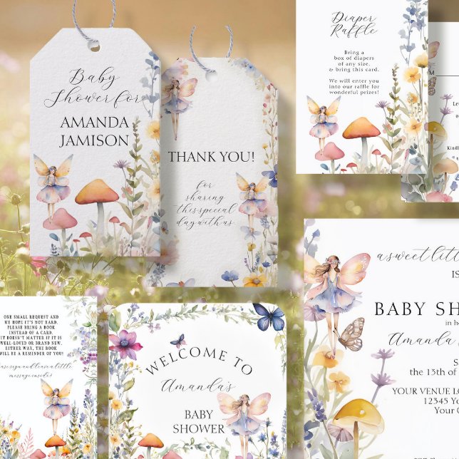 Bezaubernde Wildblume Feenggartenbücher für Baby Begleitkarte (Von Creator hochgeladen)