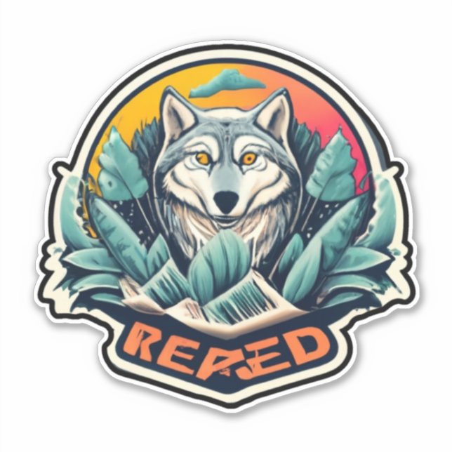 Bezaubernde Wolfsticker für Naturliebhaber Aufkleber (Vorderseite)