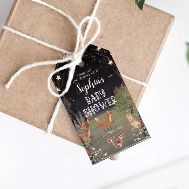 Bezaubernde Woodland Baby Dusche Danke Tag Geschenkanhänger (Von Creator hochgeladen)