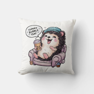 Bezaubernder Cartoon Igel: Gemütlich, Kawaii Vibes Kissen