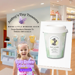 Bezaubernder Cartoon Zebra Babydusche Pappbecher