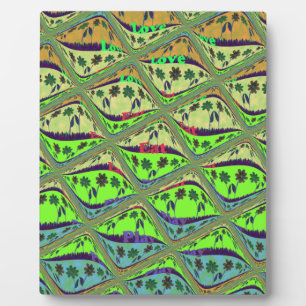 Bezaubernder eklektischer Garten Schachbrettblumen Fotoplatte