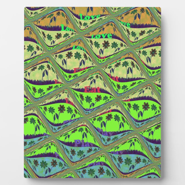 Bezaubernder eklektischer Garten Schachbrettblumen Fotoplatte (Vorderseite)