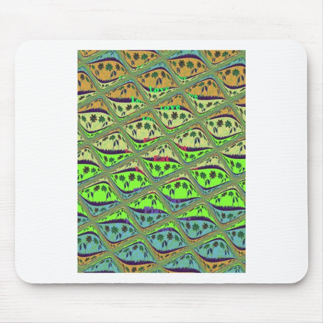 Bezaubernder eklektischer Garten Schachbrettblumen Mousepad (Vorne)