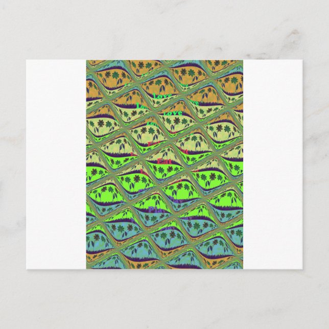 Bezaubernder eklektischer Garten Schachbrettblumen Postkarte (Vorderseite)