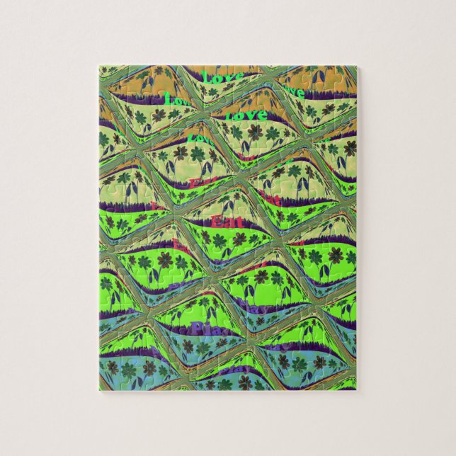 Bezaubernder eklektischer Garten Schachbrettblumen Puzzle (Vertikal)