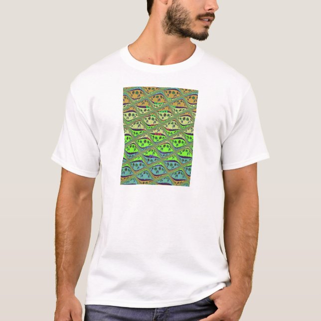 Bezaubernder eklektischer Garten Schachbrettblumen T-Shirt (Vorderseite)