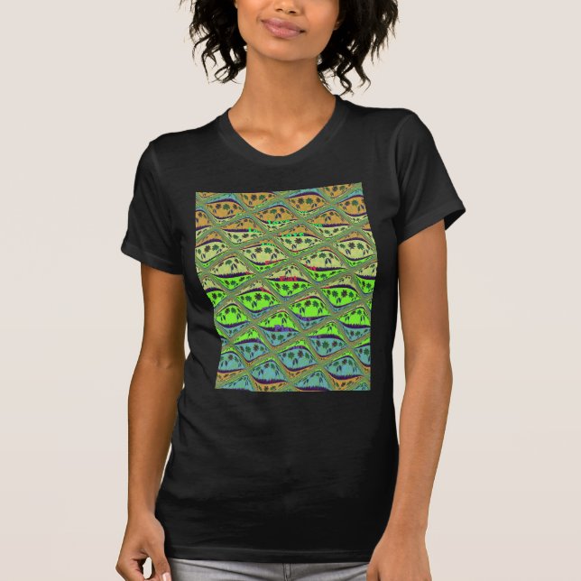 Bezaubernder eklektischer Garten Schachbrettblumen T-Shirt (Vorderseite)