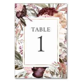 Bezaubernder Garten Elegant Boho Tischnummer