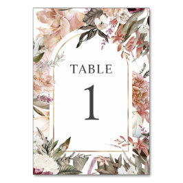 Bezaubernder Garten Elegant Boho Tischnummer