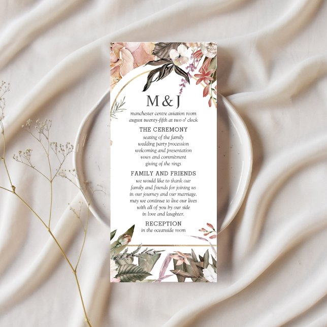 Bezaubernder Garten Elegantes Boho Blumenprogramm Werbekarte (Von Creator hochgeladen)