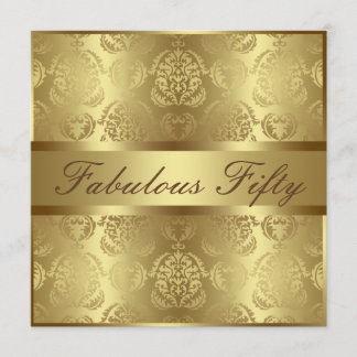 Bezaubernder Golddamast elegante fabelhafte Einladung
