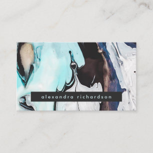 Bezaubernder moderner Tinten-Wirbel Visitenkarte