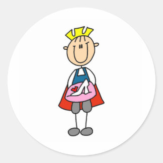 Bezaubernder Prinz mit dem Aufkleber aus Glas