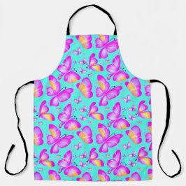 bezaubernder rosa Schmetterling Schürze