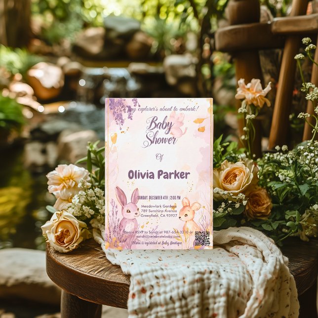 Bezaubernder Soft Lavendel & Gold Wasserfarbe Einladung (Von Creator hochgeladen)