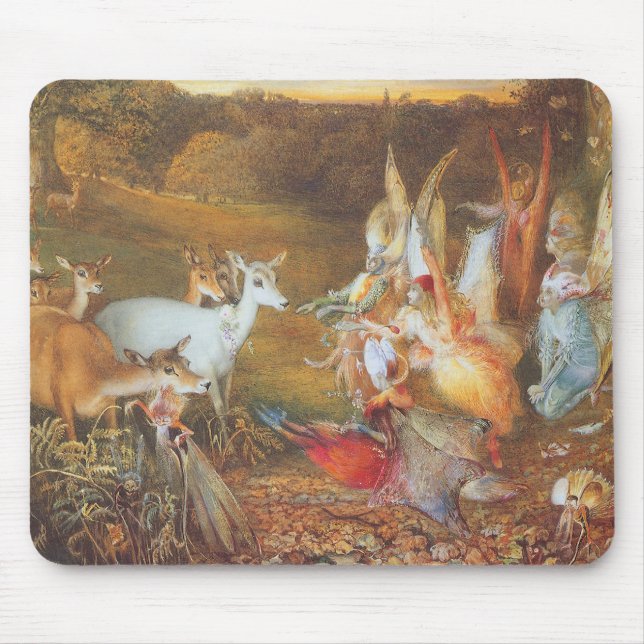 Bezaubernder Wald von Künstler John Anster Fitzger Mousepad (Vorne)