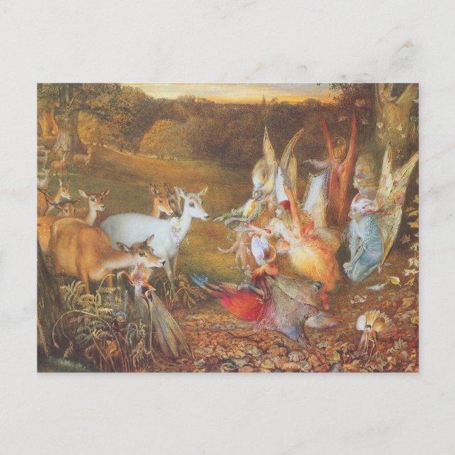 Bezaubernder Wald von Künstler John Anster Fitzger Postkarte (Vorderseite)