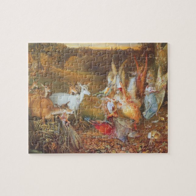 Bezaubernder Wald von Künstler John Anster Fitzger Puzzle (Horizontal)