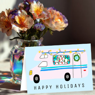 Bezaubernder Weihnachts-Camper Vintage-RV-Weihnach Karte