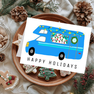 Bezaubernder Weihnachts-Camper Vintage-RV-Weihnach Karte