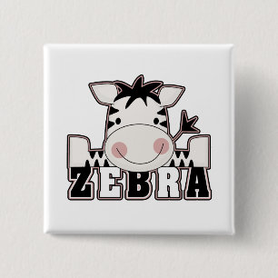 bezauberndes Baby-Zebra mit Text Button