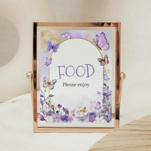 Bezauberndes Blumenschmetterling Babydusche Poster