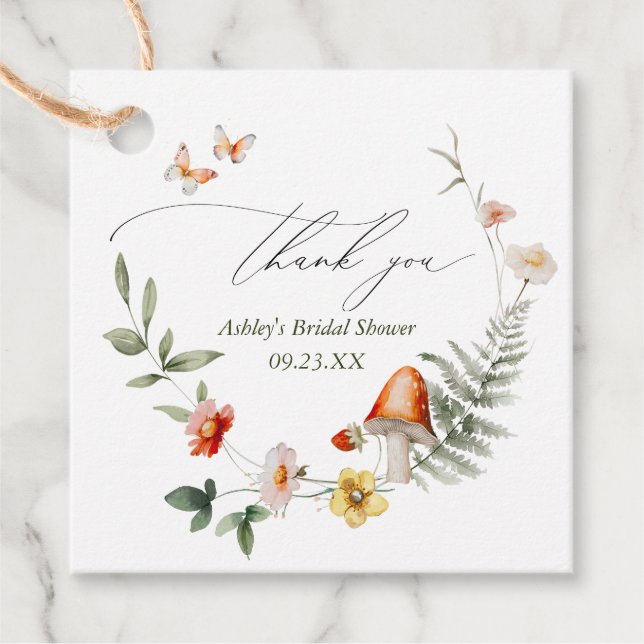 Bezauberndes Brautparty der Waldmeile Geschenkanhänger (Vorderseite)