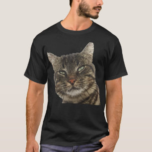 Bezauberndes Brown Tabby Schwarze Kontur Ristorant T-Shirt