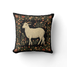 Bezauberndes Design von Ziegen und Blumen