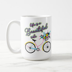 Bezauberndes Fahrrad: Das Leben ist ein schöner Au Kaffeetasse