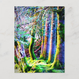 Bezauberndes Forest Abstrakt Art Postkarte