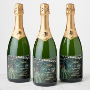 Bezauberndes Forest Emerald Green Dress Quinceañer