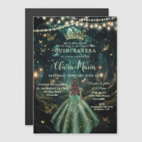 Bezauberndes Forest Emerald Green Dress Quinceañer
