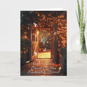 Bezauberndes Forest Fairies Doorway Bunny Einladung