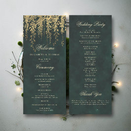 Bezauberndes Forest Gold Vine Elegantes Hochzeitsp