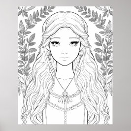 Bezauberndes Forest-Maiden-Portrait Poster