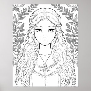 Bezauberndes Forest-Maiden-Portrait Poster