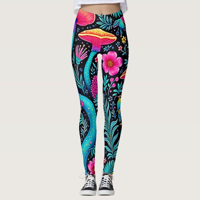 Bezauberndes Forest Whimsical Dream Design Leggings (Vorderseite)