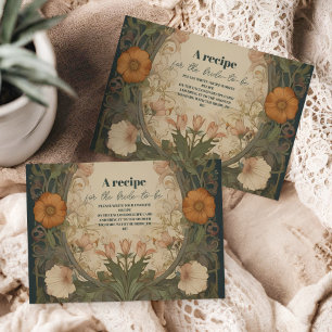 Bezauberndes Gardasee Jugendstil-Brautparty Begleitkarte