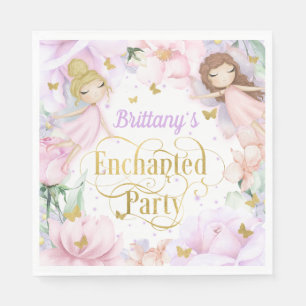 Bezauberndes Garden Party Fairy Themed Geburtstag Serviette