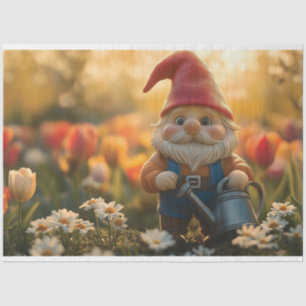 Bezauberndes Gnome mit Wasserkocher Seidenpapier