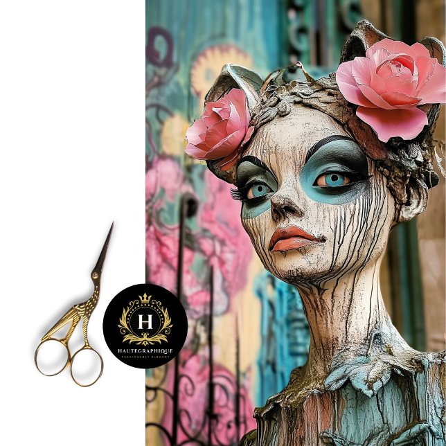 Bezauberndes Gotisches Pariser Gargoyle-Dekoupage Seidenpapier (Von Creator hochgeladen)