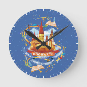 Bezauberndes HOGWARTS™ Schloss Harry Potters Runde Wanduhr